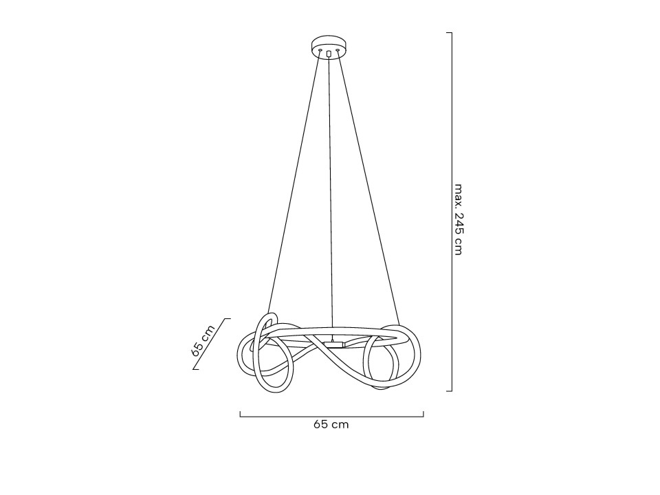 MOOSEE lampa wisząca SERPIENTE 60 czarna - Moosee